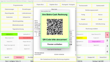 Bistro-Cash Online-Rechnung