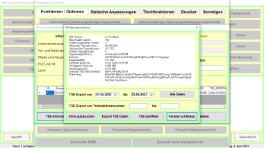 Bistro-Cash TSE-Export